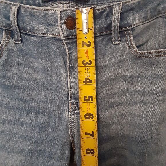 HOLLISTER Jeans Womens Size 9R Distressed Blue Skinny Zipper Ankle Low Rise Crop - Picture 10 of 11